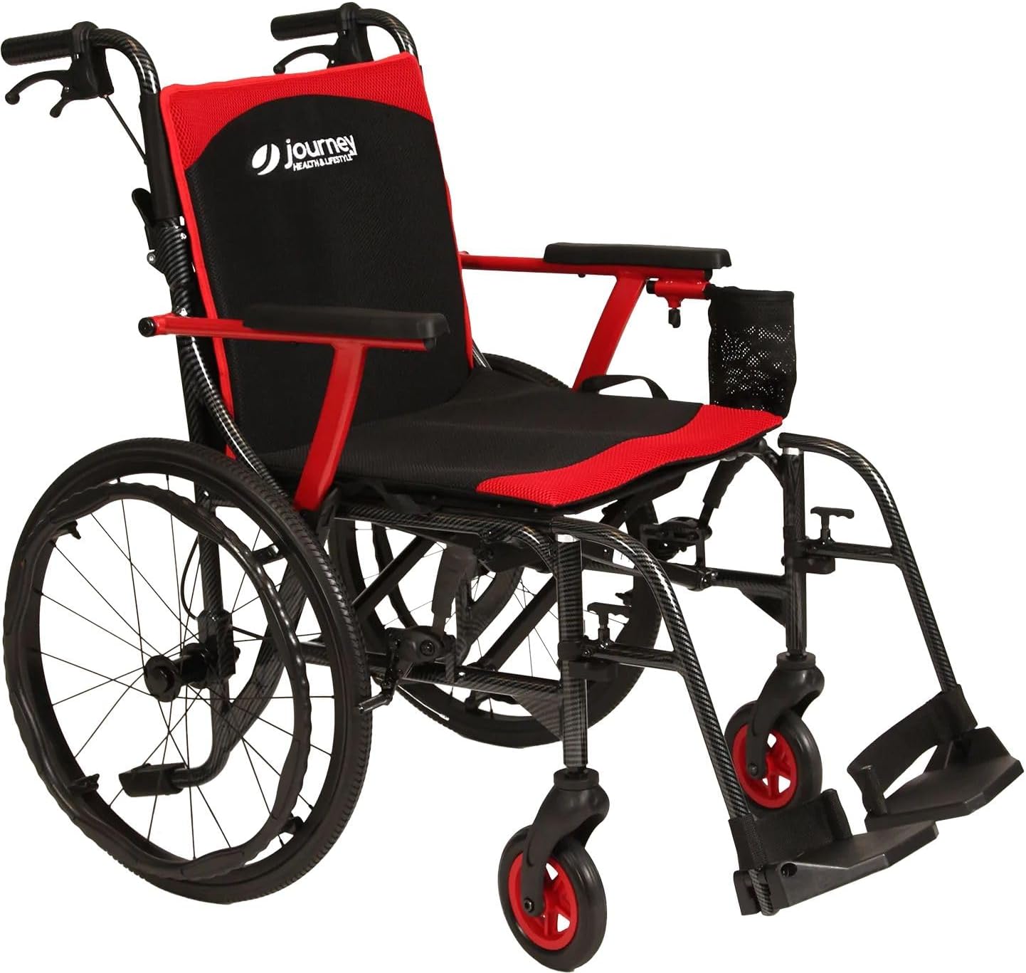 Journey SoLite C2 Ultra Lightweight Wheelchair for Adults – Foldable, Portable Manual Chair with Patterned Frame