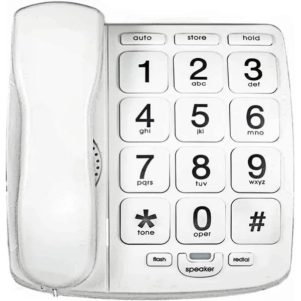 Large Button Landline Phone with Speaker for The Elderly Wall Mounta