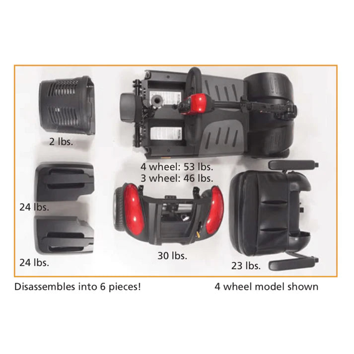 Golden Tech GB148D BuzzAround EX Extreme 4-Wheel Heavy Duty Long Range Travel Scooter