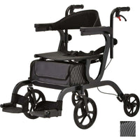 Nova Gemini 2 in 1 Rollator Transport Chair Black 4500BK