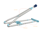 Ergo Walk® Ergonomic Foldable Crutches