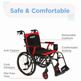 Journey SoLite C2 Ultra Lightweight Wheelchair for Adults – Foldable, Portable Manual Chair with Patterned Frame