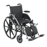 Viper Wheelchair with Flip Back Removable Arms, Desk Arms, Elevating Leg Rests, 14