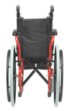 Wallaby Pediatric Folding Wheelchair, 12", Fire Truck Red – Flip-Back Desk Arms, Swing-Away Footrests, and WC19 Bus Transit Compliant