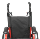 Wallaby Pediatric Folding Wheelchair, 12", Fire Truck Red – Flip-Back Desk Arms, Swing-Away Footrests, and WC19 Bus Transit Compliant