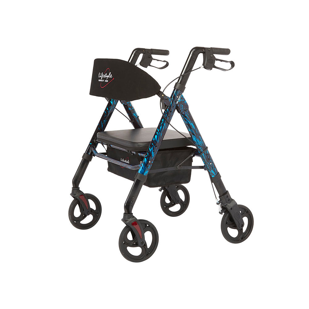 REGAL - BARIATRIC ALUMINUM 4 WHEEL ROLLATOR WITH UNIVERSAL HEIGHT ADJUSTMENT  (Free After-Sale Service on This Product*)
