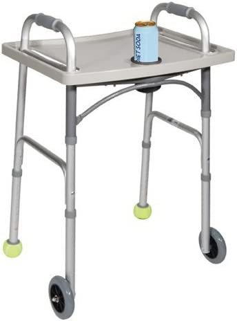 Universal Walker Tray With Cup Holder Grey Drive